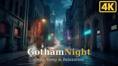 Dark Gotham Nights Cinematic City Ambience for Deep Sleep 4K