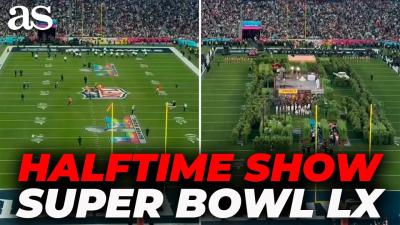 Epic TIMELAPSE shows LIGHTNINGFAST SETUP of Bad Bunnys Super Bowl Halftime Stage