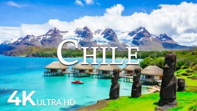 FLYING OVER CHILE 4K UHD  Soothing Music Along With Beautiful Nature Video  4K Video ULTRA HD