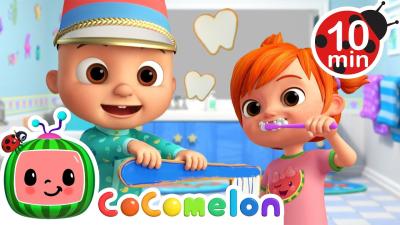 JJ Wants YOU to Brush Your Teeth  CoComelon Sensory Play Nursery Rhymes