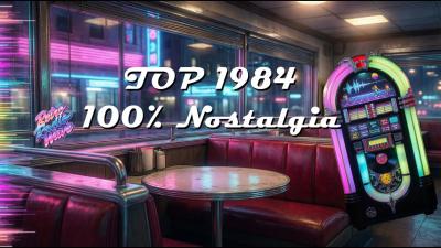 LateNight Diner Retro Radio Window Seat  Rainy City Ambience  1 Hour