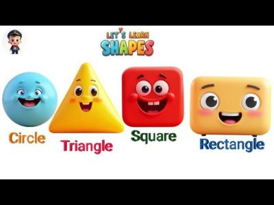 Learning Shapes  Learn Basic Shapes in English for Toddlers Square  Rectangle  Circle
