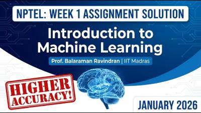 NPTEL Introduction to Machine Learning  Week 1 Assignment Solution  Jan 2026
