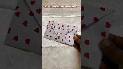 One minute envelope idea artshortsfeeddiyvalentinesday