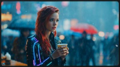 Peaceful Cyberpunk Rain   Neon City Night Ambience for Sleep  Focus Live