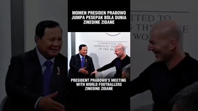 PRESIDENT PRABOWOS MEETING WITH WORLD FOOTBALLERS ZINEDINE ZIDANE presidenprabowo