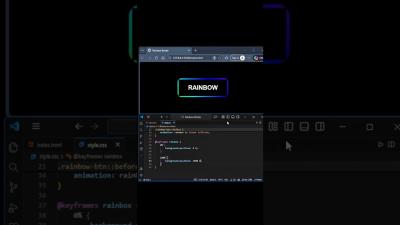 Rainbow Boarder using HTML and CSS. animation coding webdesignprogramming htmlcss javascript