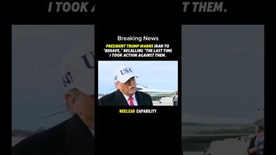 Reporter Iran warns itll retaliate if the US strikes. Trump They said that last time I blew them.