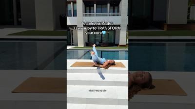 SAVE this foam roller Pilates workout for your next at home absworkout pilates exercise shorts