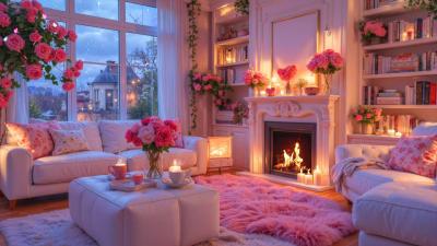 Soothing Cabin Winter Ambience  Instrumental Winter Music With Fireplace  Relaxing Piano Music