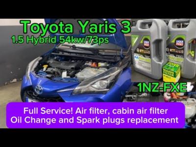 Toyota Yaris 1.5 Hybrid Full service DIY Yaris 3 1.5 Hybrid Inspektion 1NZFXE