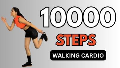 10000 Steps Indoor Walking  HIIT Workout  Extreme Fat Burn Cardio at Home