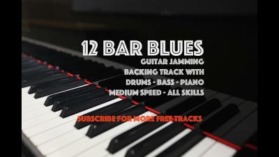 12 Bar BLUES Medium Tempo Backing Track for All Levels with Piano