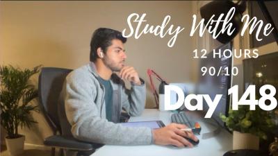 12 Hour Live Study With MeMedical Student9010 Pomodoro  Rain Sounds Day 148