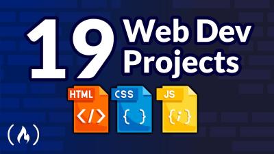 19 Web Dev Projects  HTML CSS JavaScript Tutorial