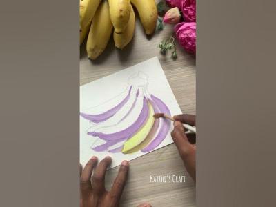 Bananaகக Violet Colour பணணலம  shortsfeed shortsvideo tutorialtamil painting art