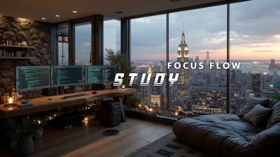 Deep Focus Music for Coding  Study  Cityscape Night Productivity Mix 