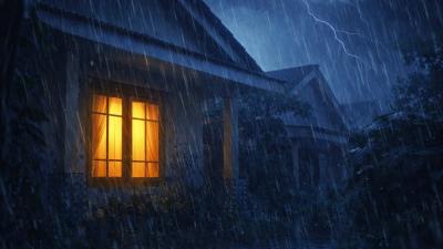 Fall Asleep Instantly with Heavy Rain  Thunder  Soothing Sleep Ambience for Stress Relief