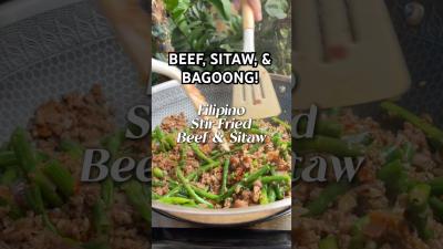 How To Cook Ginisang Sitaw With Beef  Stir Fried Beef with Beans  Easy Ulam For Busy Days