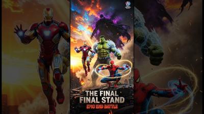  Hulk SpiderMan Aur Iron Man Ne duniya ko bachaya P02 Epic AI Cinematic Battle 4K shorts