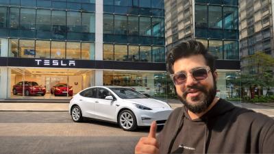 I Tried Entering TESLA Showroom in MUMBAI But.. 