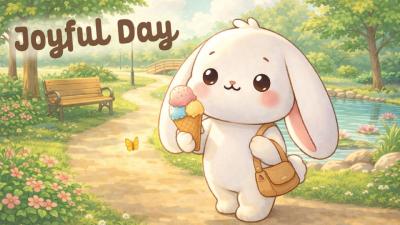 Joyful Day Lofi 4 Hour Happy Lofi Song Bunny Lofi cute  relaxing music Lofi Hip Hop