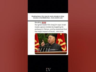 Kim Jong Un Reacts to IsraelIran Tensions  Global Political Updateshorts short