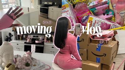 SOLO MOVING DIARIES EP. 1  Empty Apartment Tour  Unpacking  Cleaning  New Furniture etc...