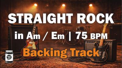 Straight Rock Backing Track in Am  75 BPM  Riff Groove