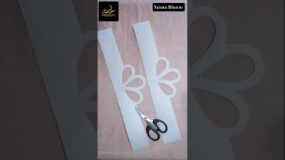 Stylish Flower Sleeves Bukram Pattern Cutting Easy Step by Step shorts youtubeshorts sewinghacks