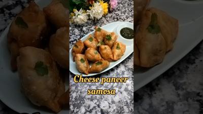 super crispy cheese paneer samosa recipe cheese shorts viral snake samosa foodlovers