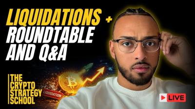 The Crypto School Presents Super Sunday Live  Liquidations Roundtable and QA
