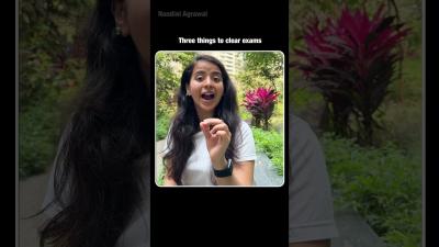 Three things to clear exams