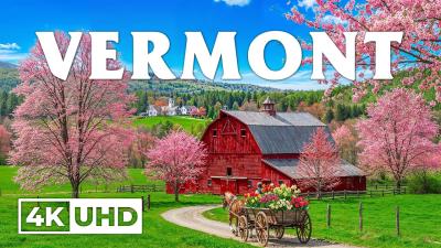 Vermont 4K  Autumn Foliage Covered Bridges Mountain Valleys and Scenic New England Landscapes