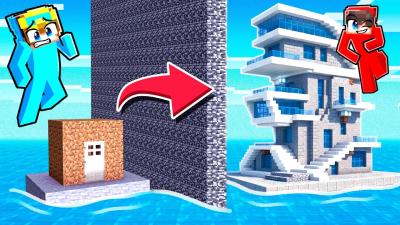 10 Seconds vs 1 Hour WATER HOUSE Build Challenge