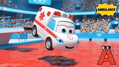 A to Z Vehicles for Kids  ABC Transport Color Transformation Animation  UZR Learning abcd
