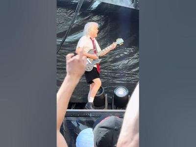  ACDC stay loud and proud  Angus Young keeps the uniform age sparks reactions ACDC
