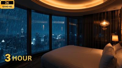 Ambient Neon City Rain Sounds  Chill Urban Night Ambience 
