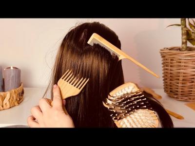 ASMR Hair Brushing for Deep Sleep Wooden Comb Sounds No Talking
