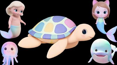 Baby Sensory Video  High Contrast Sea Animals for Tummy Time