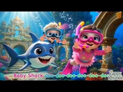Baby Shark Dance Song  Fun Ocean Dance for Kids  Nursery Rhymes  Zappy Rhymes