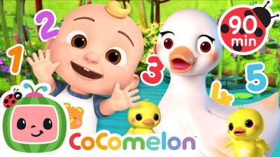 Count 5 Little Ducks With JJ  CoComelon Kids Songs  Sing Along  Learn about Animals