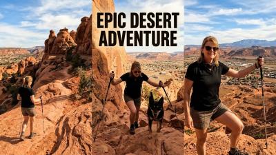 Desert Hike on Kanab Trail with Jaxx