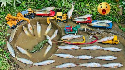 Diy mini powerful diesel engine water pump for fish in the pond science project fishing exciting