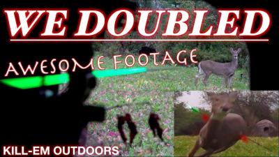 DOUBLED Out Of A Ground Blind AWESOME FOOTAGE