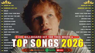 Ed Sheeran Maroon 5 The Weeknd Dua Lipa Bruno Mars Adele Top 100 billboard 2026 this week
