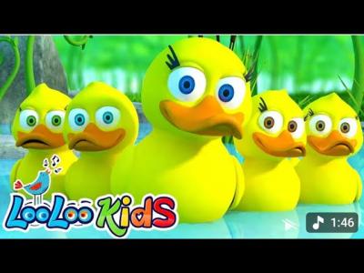  Five Little Ducks  Catchy Kids Nursery Rhymes  Sing Along Fun 