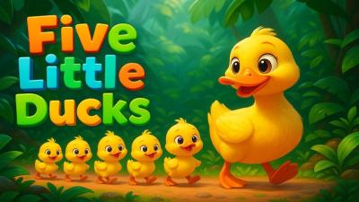Five Little Ducks for Preschool  Sing Along Counting Song for Kids