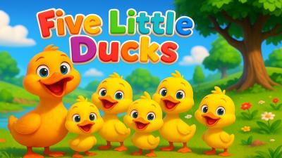Five Little Ducks  Toddlers Counting Song for Preschool Learner and Kids
