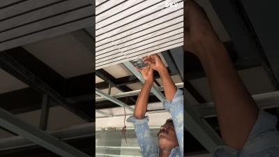 Fulllength ceiling sheet installation without h aluminiumfabricationworksinteriordesign